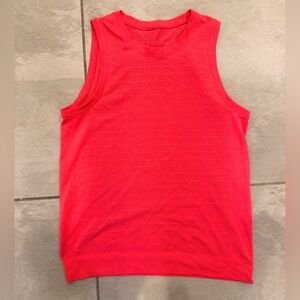lululemon athletica Bright Red Perforated Tank Top